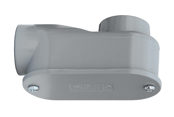 Service Entrance Elbow, Die Cast Copper Free Aluminum material, 1 in. Size, Threaded connection