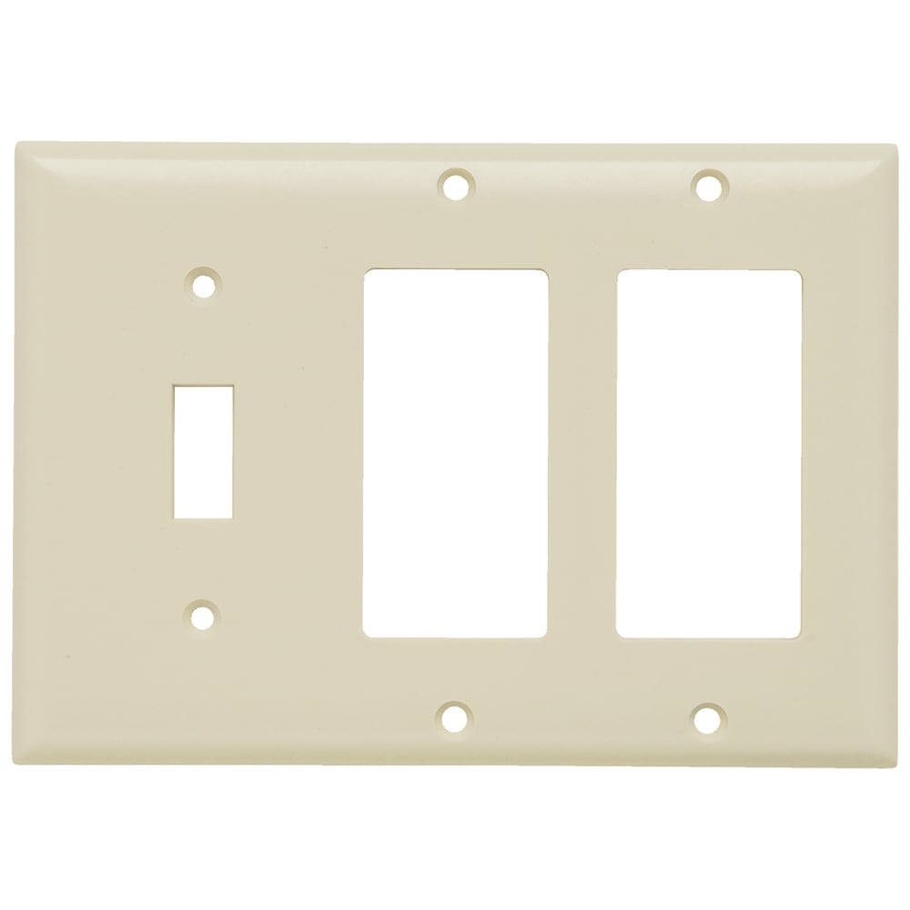 Smooth Wall Plate 1gang Toggle 2gang Decorator Light Almond