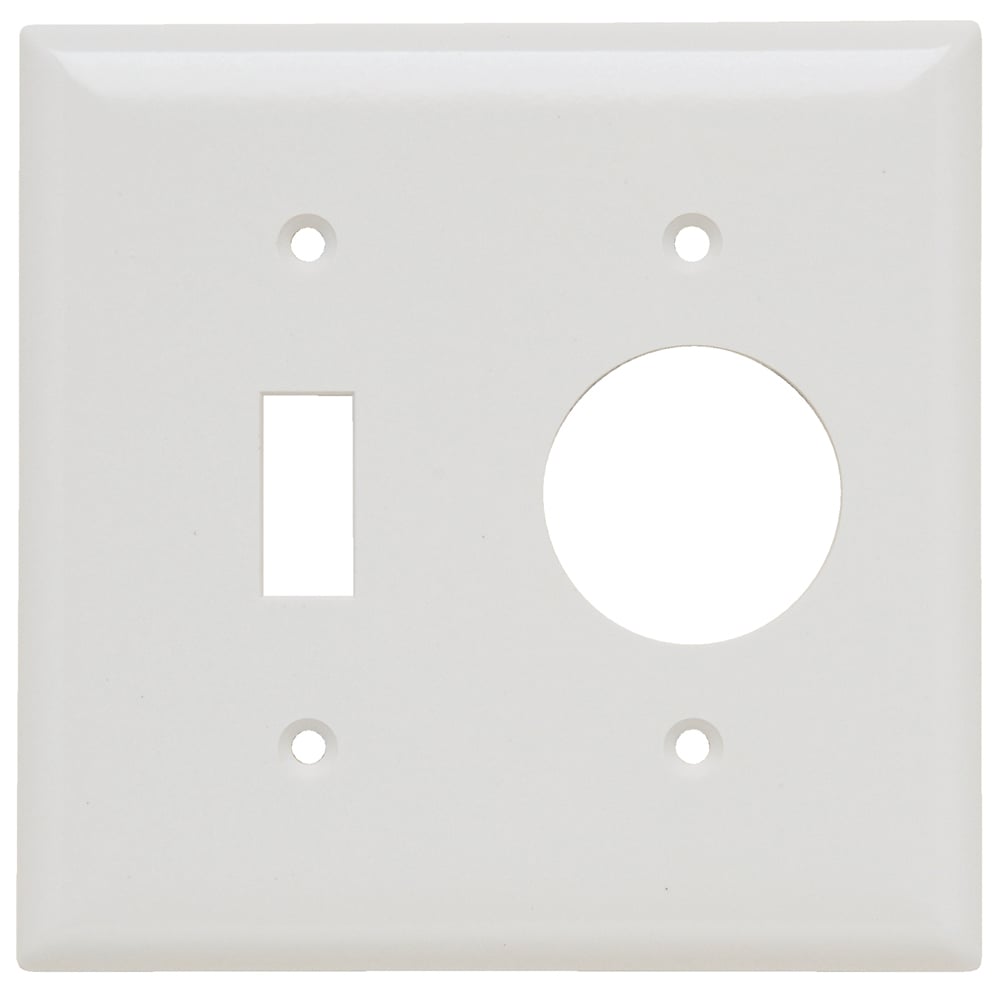 Smooth Wall Plate 1gang Toggle 1gang Single White