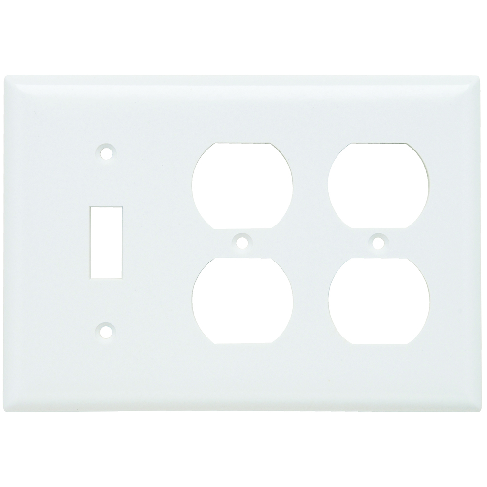 Smooth Wall Plate 1gang Toggle 2gang Duplex White