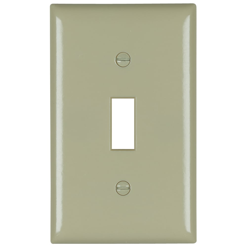 Plate Plastic 1gang Toggle Without Line Ivory