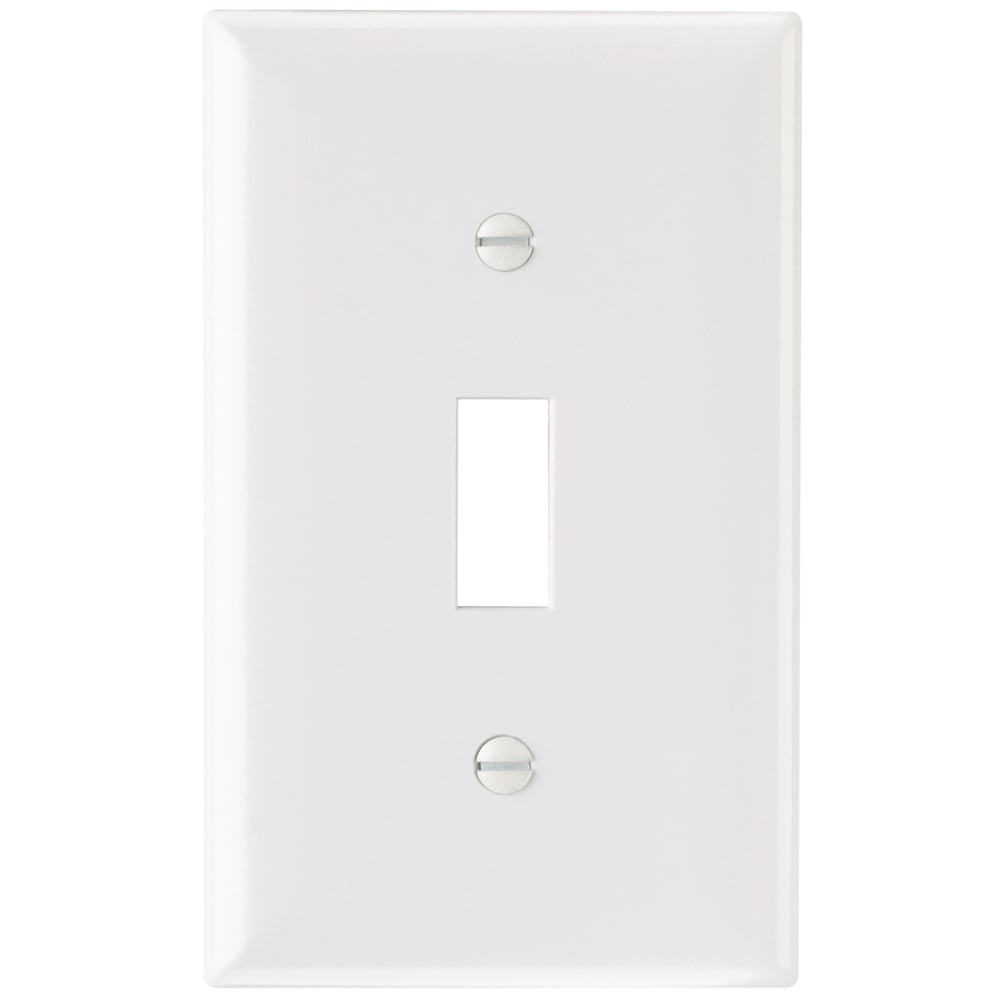 Plate Plastic 1gang Toggle Without Line White