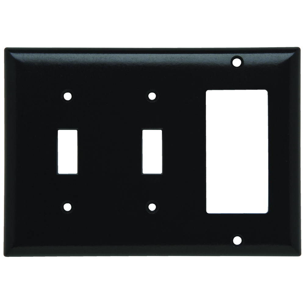 Smooth Wall Plate 2gang Toggle 1gang Sierraplex Brown