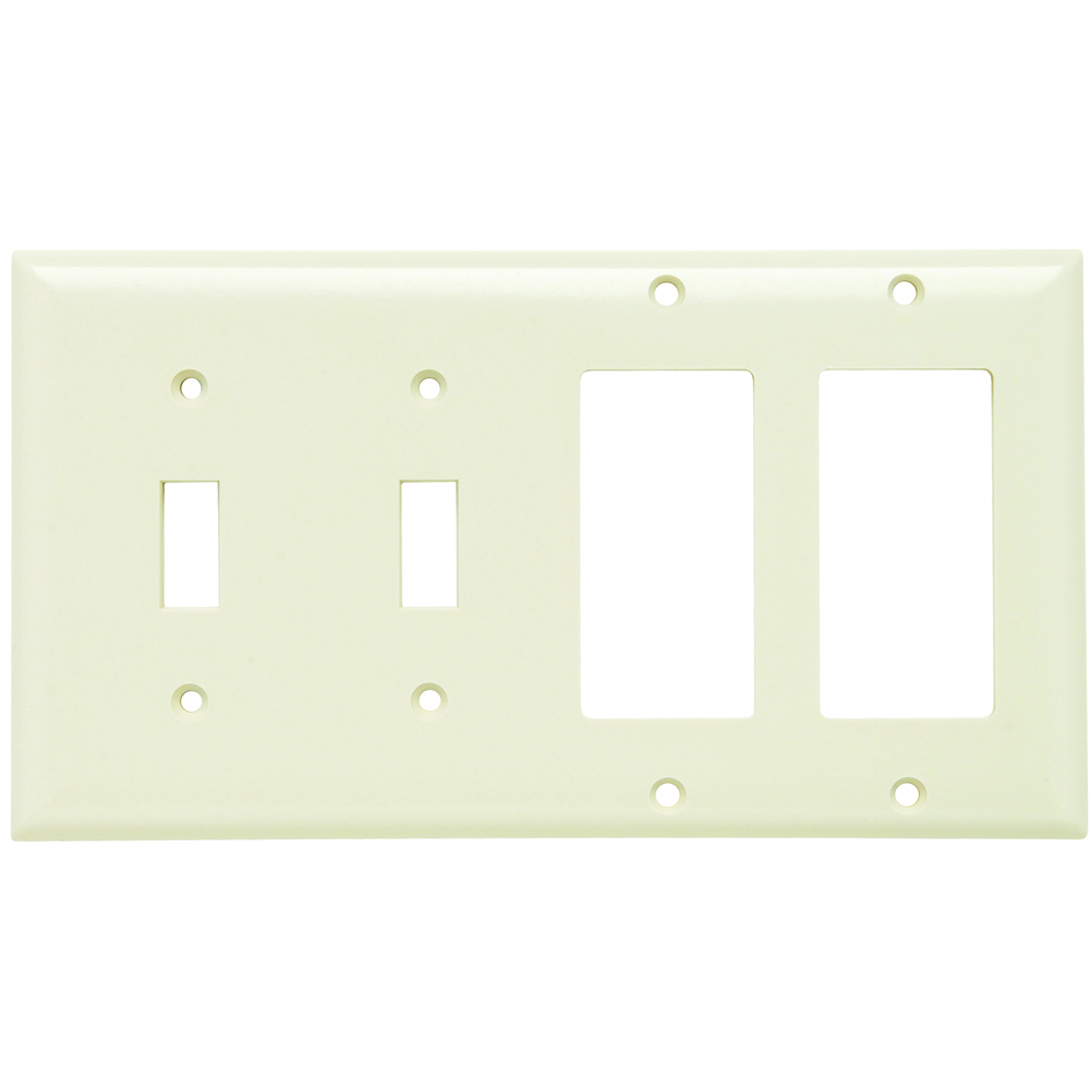 Smooth Wall Plate 2gang Toggle 2gang Decorator Light Almond