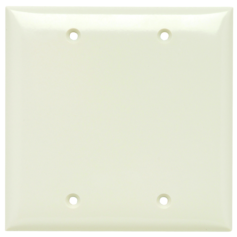 Wall Plate 2gang Blank Light Almond