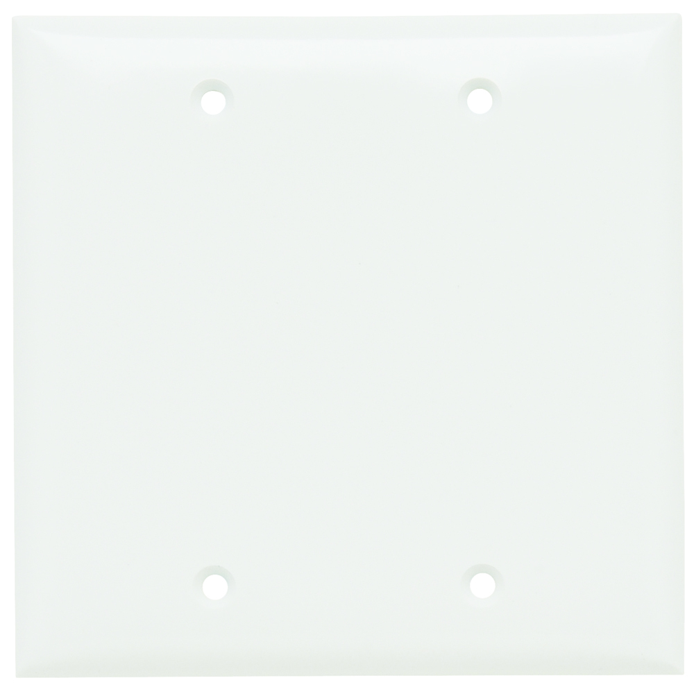 Plate Plastic 2gang Blank Without Line White