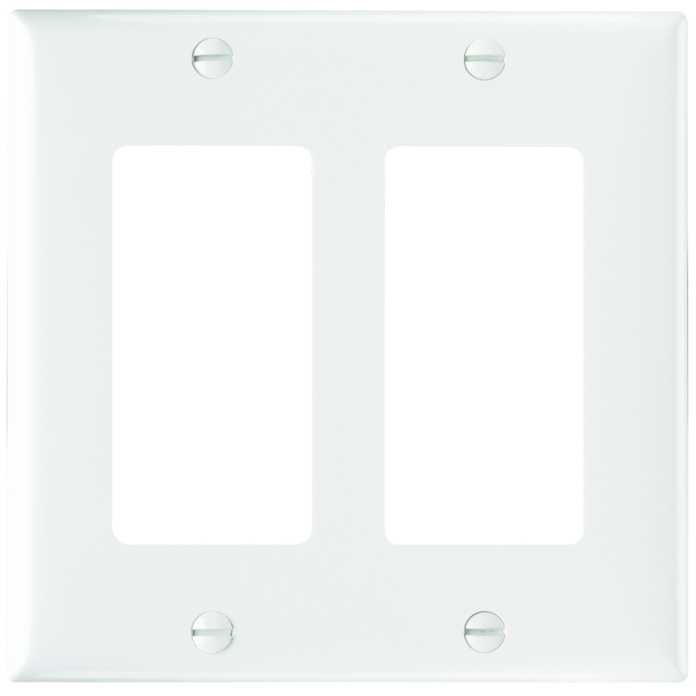 Plate Plastic 2gang 2sierraplex Without Line White