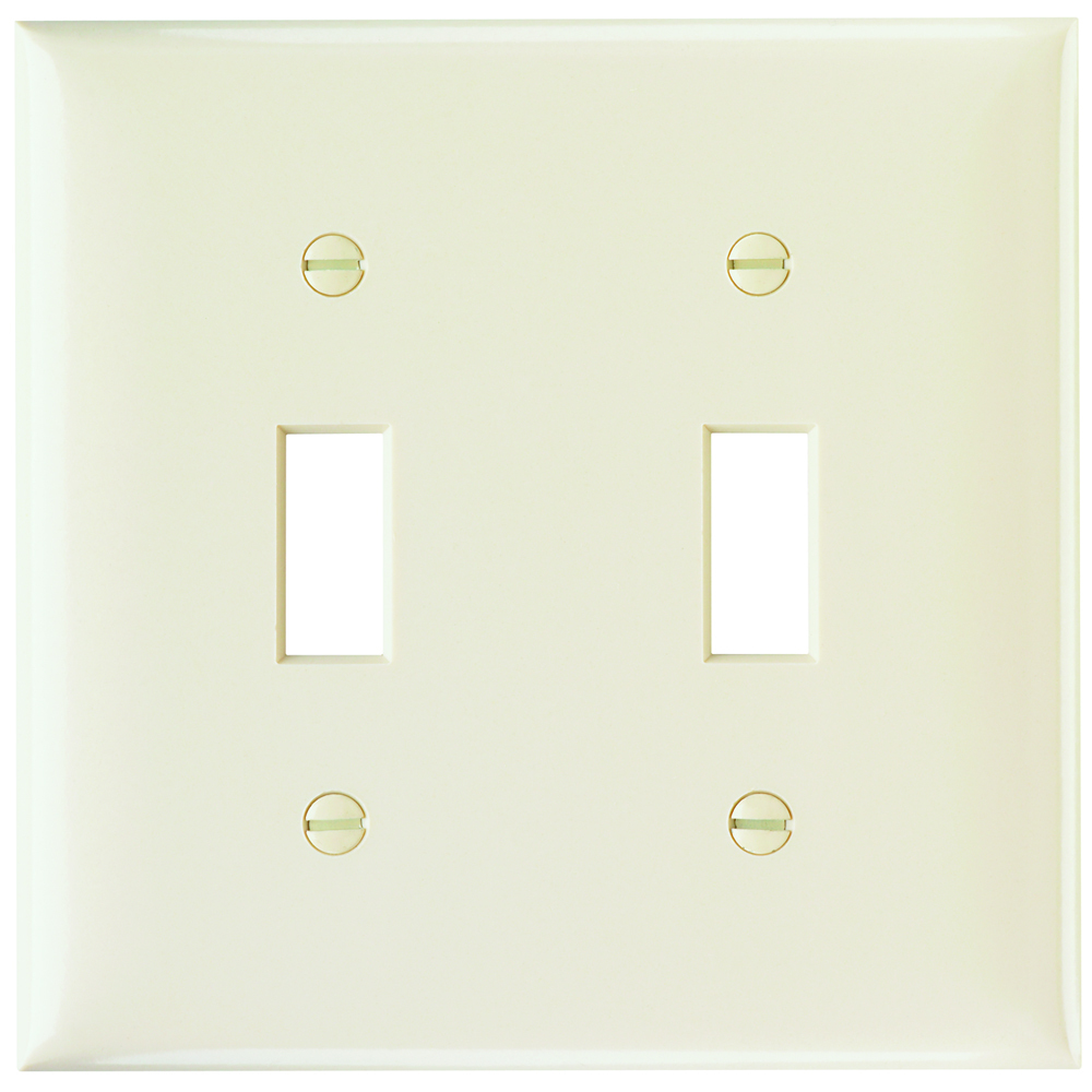 Smooth Wall Plate 2gang 2toggle Light Almond