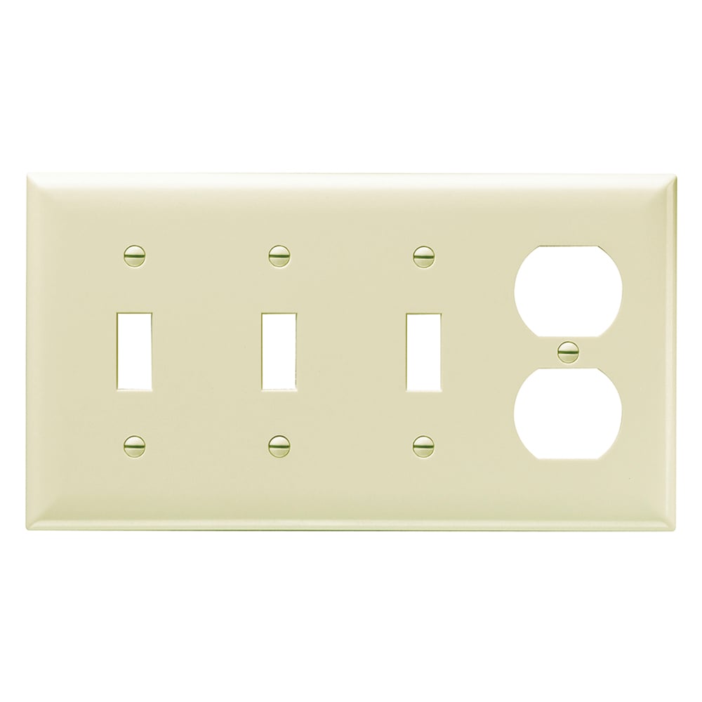 Smooth Wall Plate 3gang Toggle 1gang Duplex Ivory