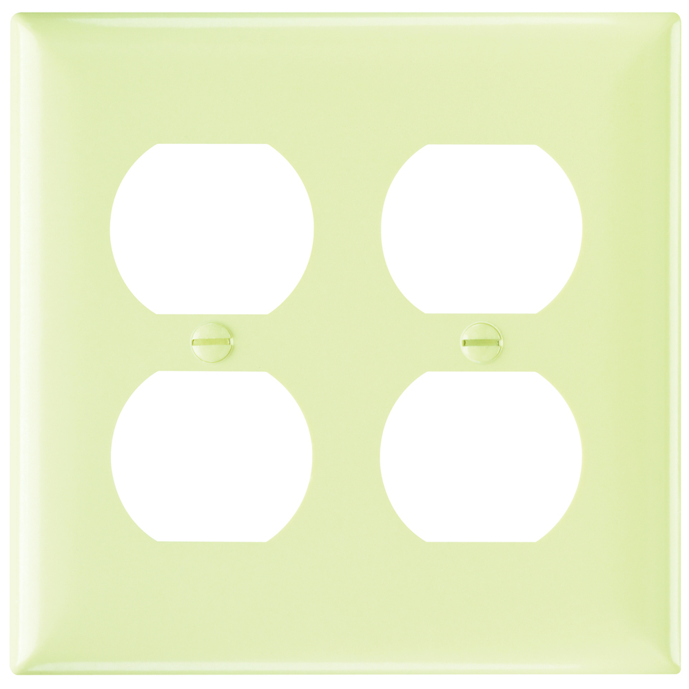 Plate Plastic 2gang 2duplex Without Line Ivory