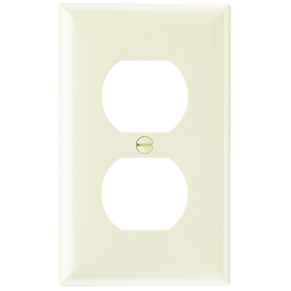 Smooth Wall Plate 1gang Duplex Light Almond