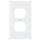 Plastic Plate, single gang, duplex without line is molded of non-combustible mar-proof material. It is resistant to discoloration, grease, oil, solvent, and moisture. The seven standard colors available -- Ivory, White, Brown, Gray, Black, Red, and Light Almond.