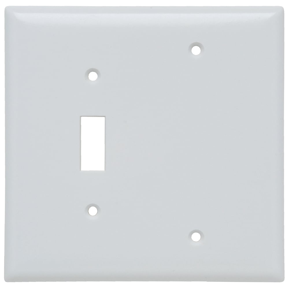 Smooth Wall Plate Junior-Jumbo 1gang Toggle 1gang Blank White