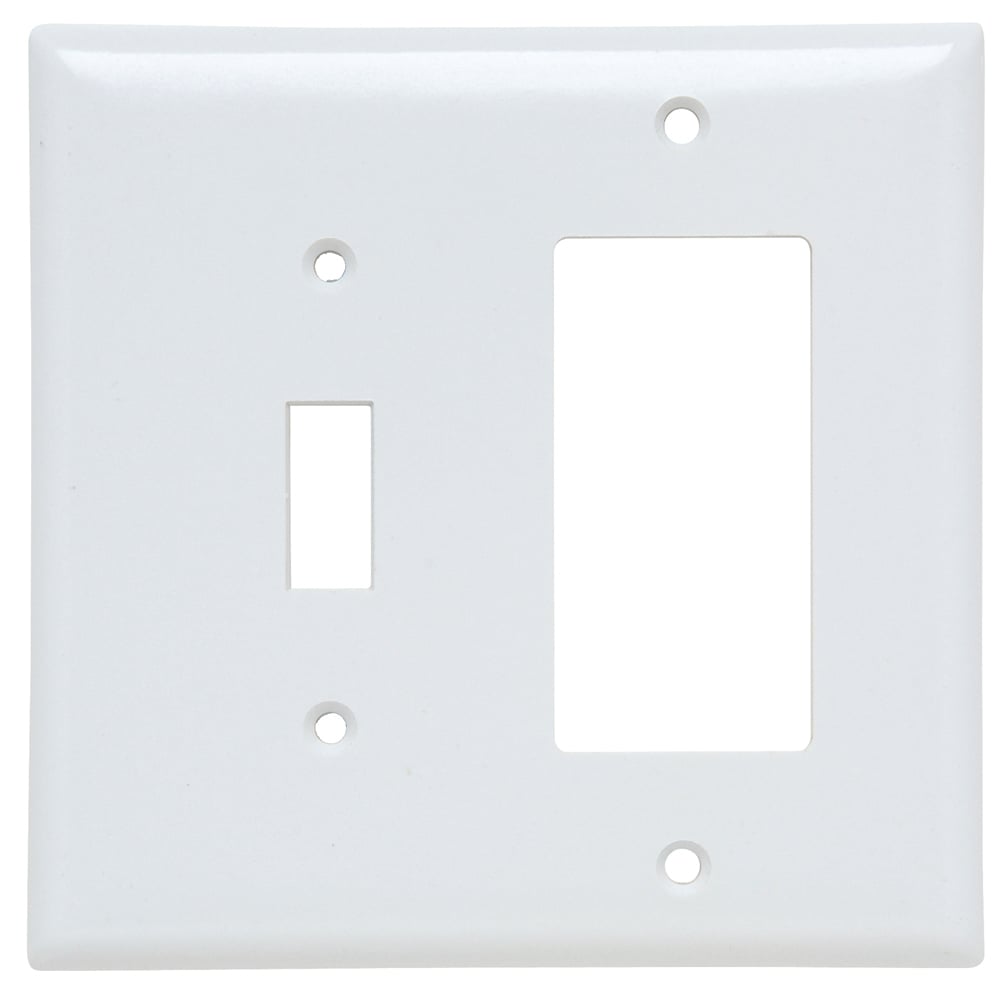 Smooth Wall Plate Junior-Jumbo 1gang Toggle 1gang Decorator White