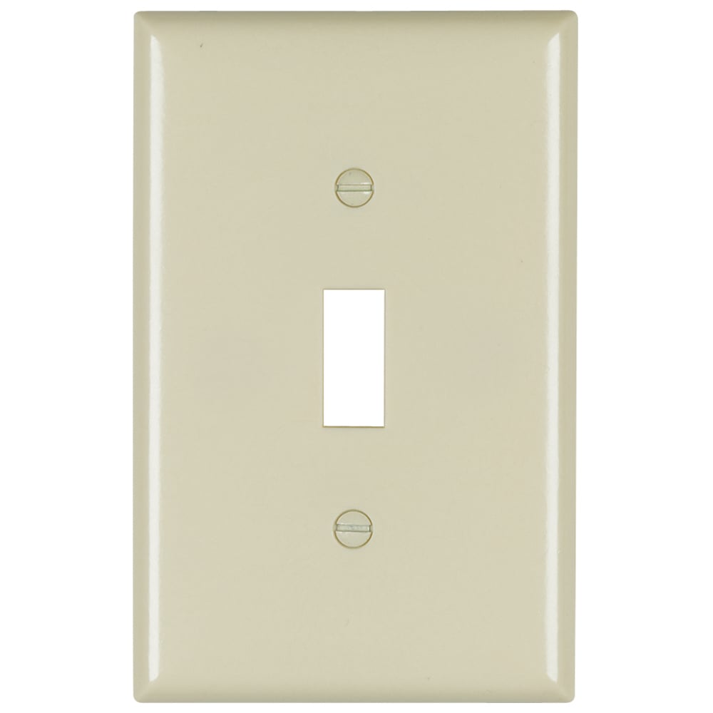 Smooth Wall Plate,Junior-Jumbo 1gang Toggle, Ivory