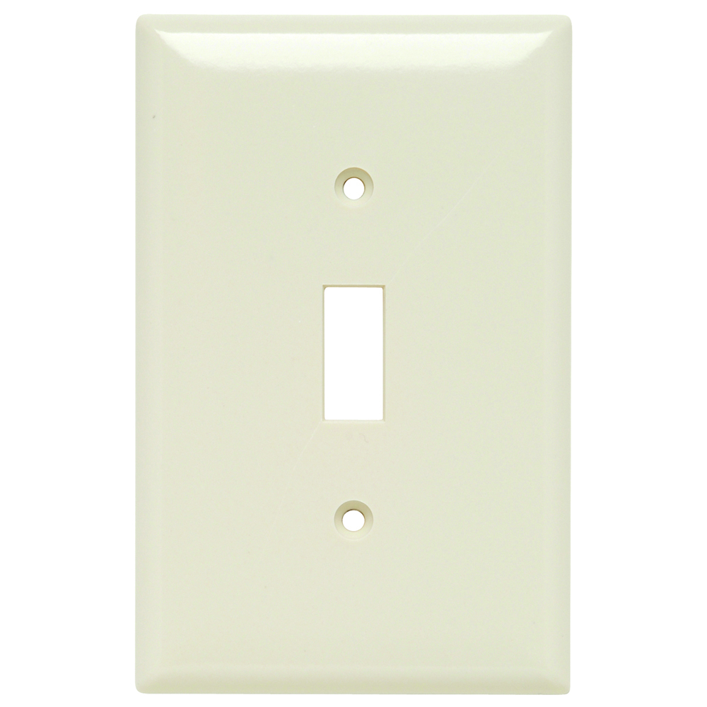 Smooth Wall Plate Junior-Jumbo 1gang Toggle Light Almond