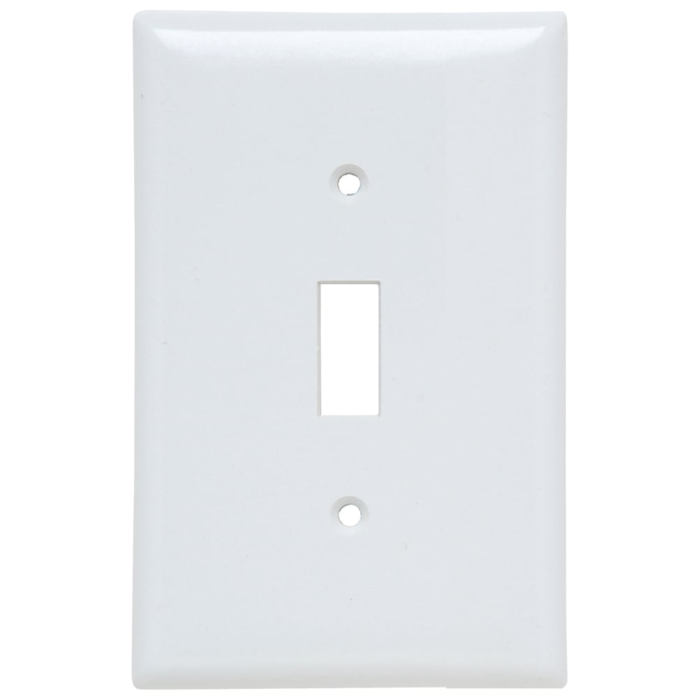 Smooth Wall Plate, Junior-Jumbo 1gang Toggle, White