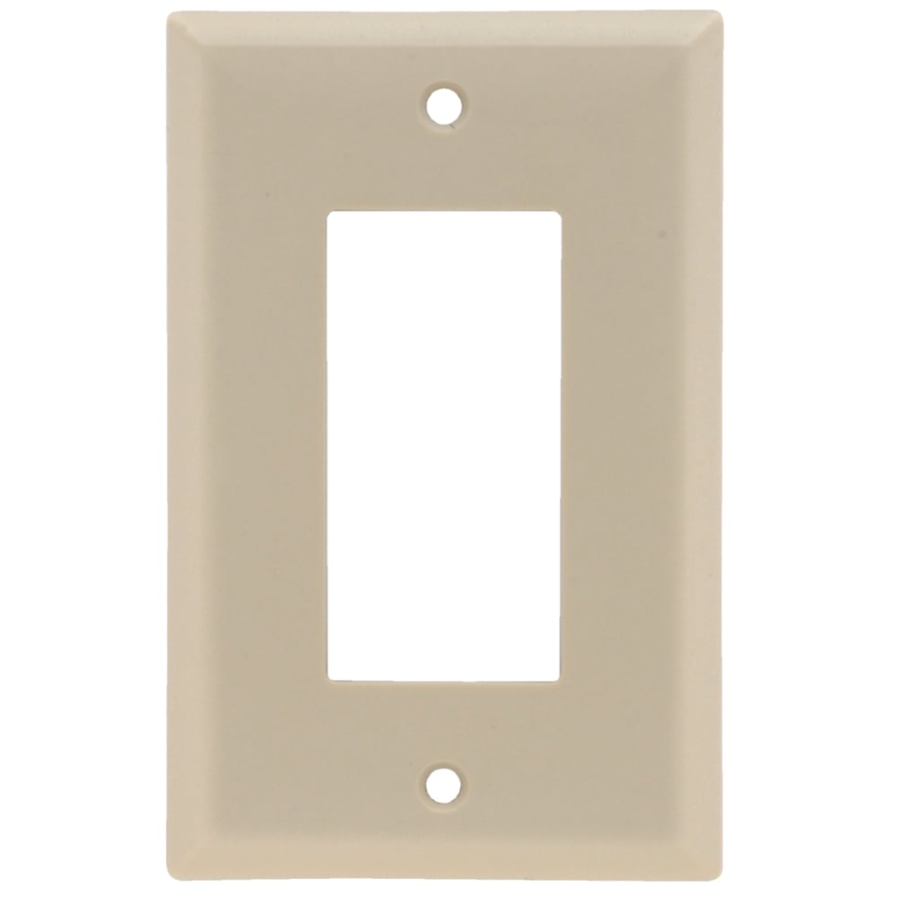 Smooth Wall Plate, Junior-Jumbo 1gang Decorator, Ivory