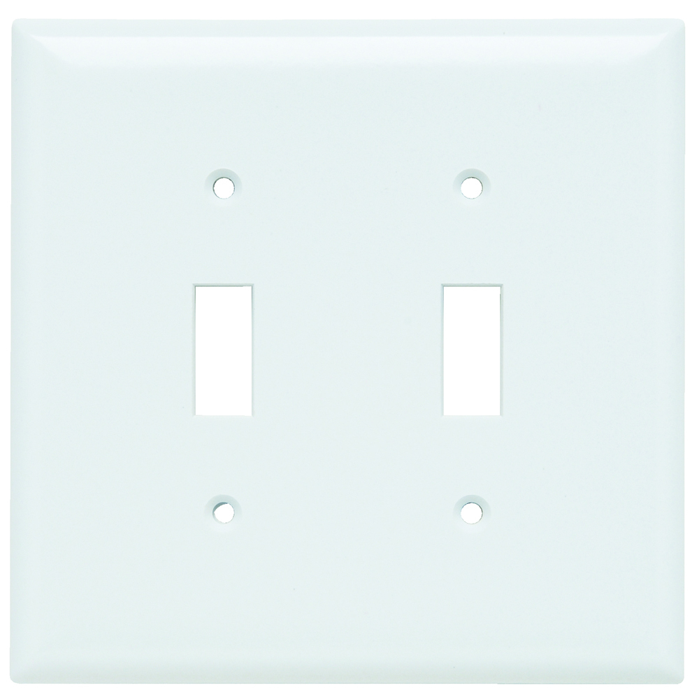 Smooth Wall PlateJunior-Jumbo 2gang Toggle White