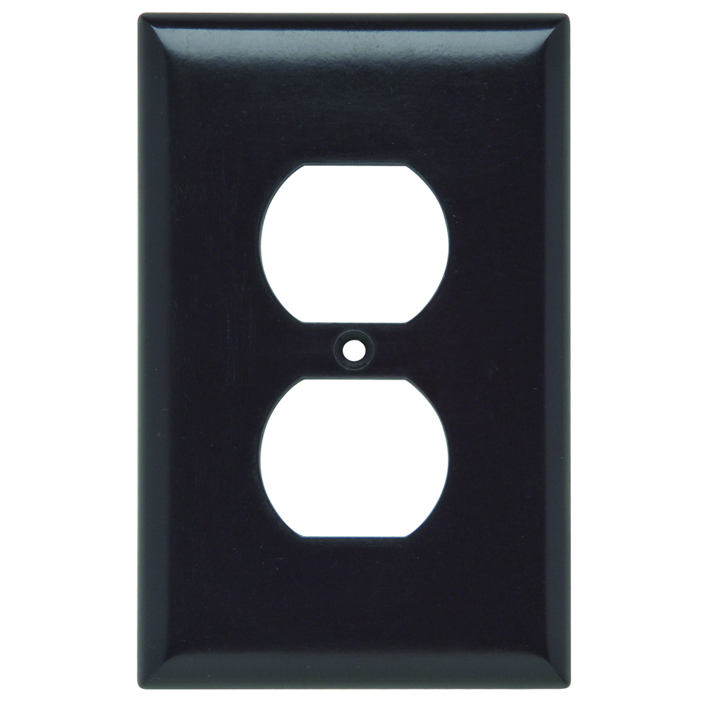 Smooth Wall PlateJunior-Jumbo 1gang Duplex Brown