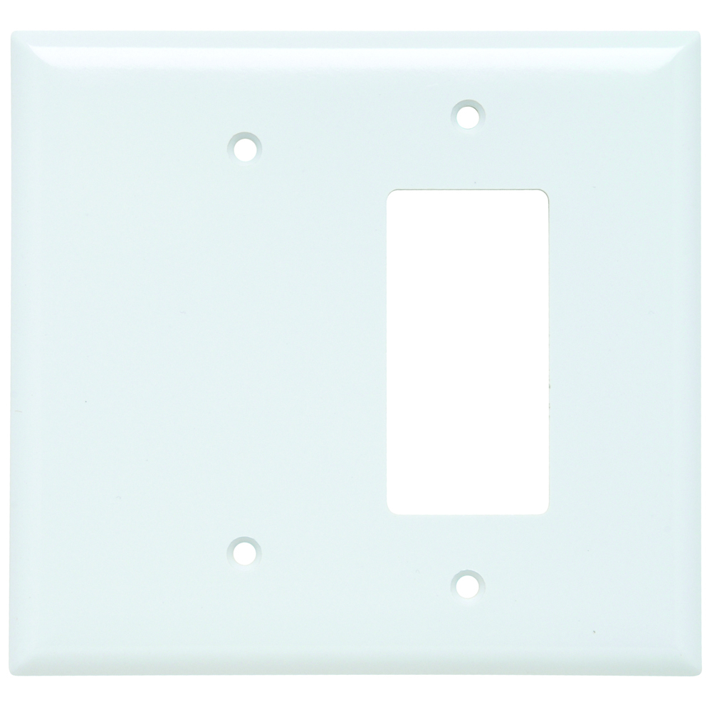 Smooth Wall Plate Jumbo 1gang Blank 1gang DecoratorWhite