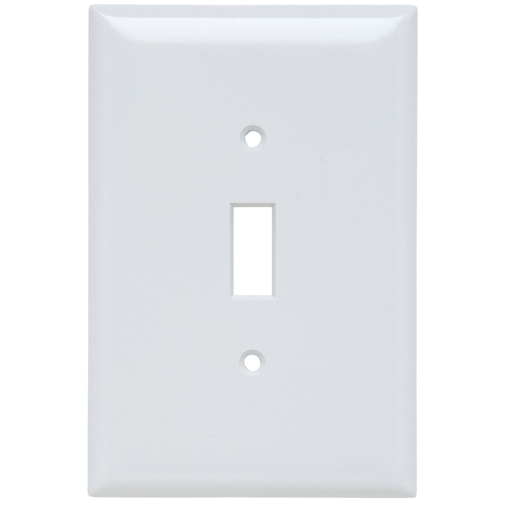 Smooth Wall Plate Jumbo 1gang Toggle White