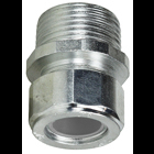 Steel Strain Relief Connector, 1 in. Size, 0.850 to 0.950 in. conductor range, Zinc Plated Finish, Gray