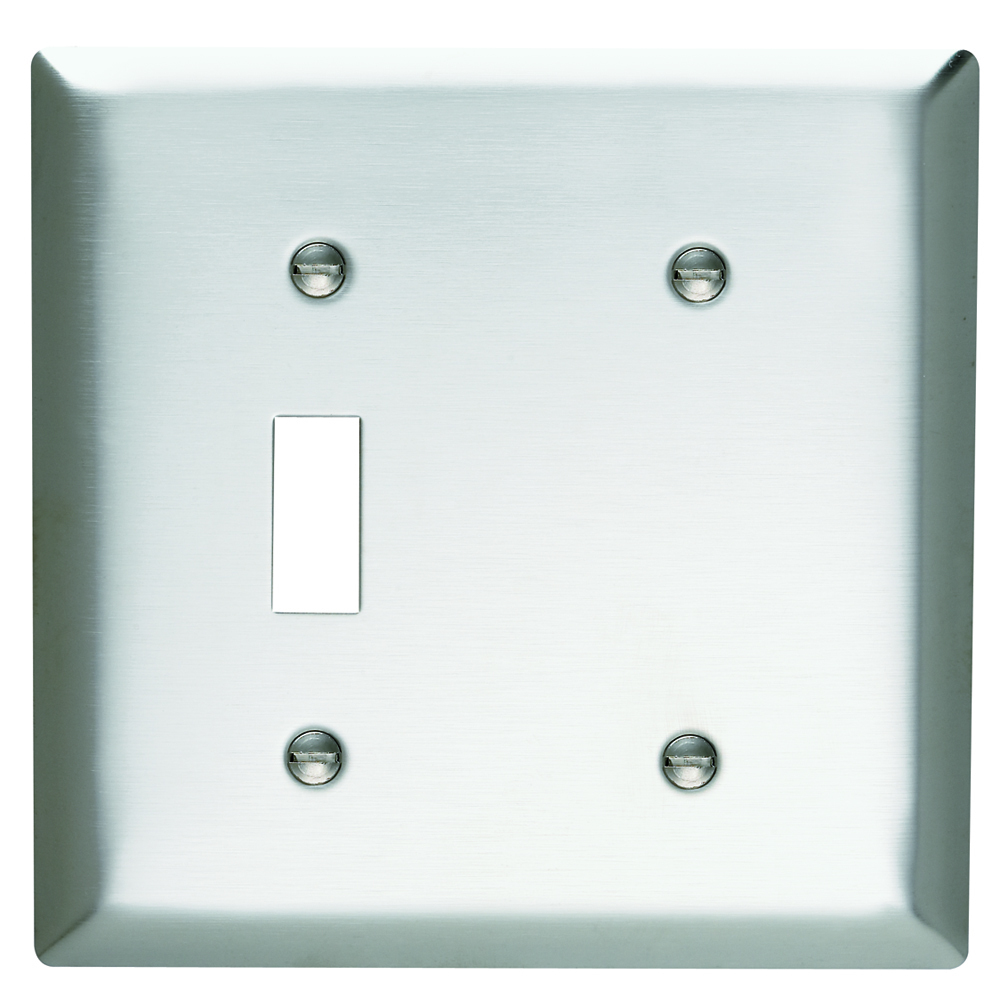 Smooth Metal Wall Plate 1gang Toggle 1gangBlank 302 Stainless Steel