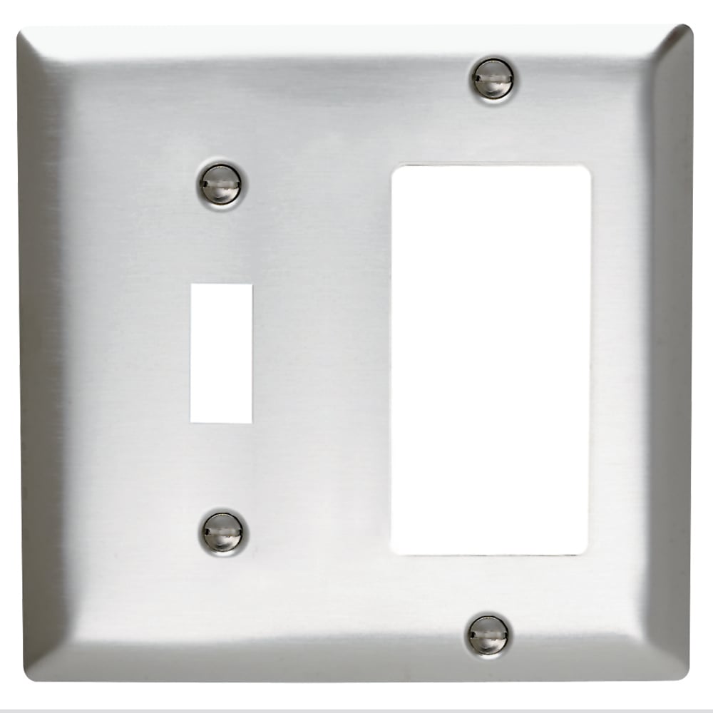 Smooth Metal Wall Plate 1gang Toggle 1gang Decorator 302 Stainless Steel