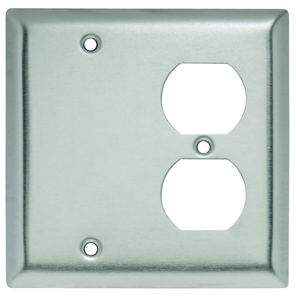 Smooth Metal Wall Plate 1gangBlank 1gang Duplex 302 Stainless Steel