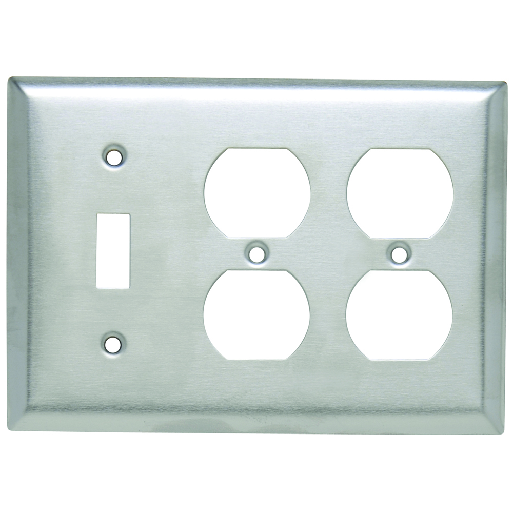 Smooth Metal Wall Plate 1gang Toggle 2gang Duplex 302 Stainless Steel