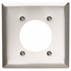 Two Gang Power Outlet Receptacle Opening, 2.1563 hole for 2.125 dia. device - 4 mtg. holes, Smooth Metal, Brown