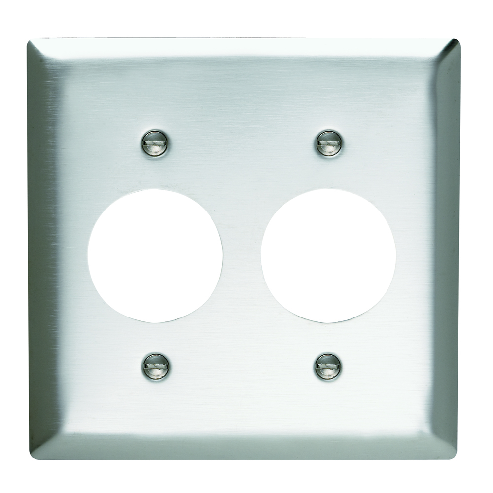 Smooth Metal Wall Plate 2gang Single 302 Stainless Steel