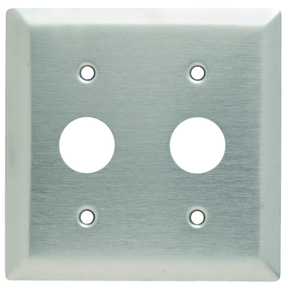 Double gang wallplate for Key Locking Series lock switch. Smooth 302 Stainless steel.