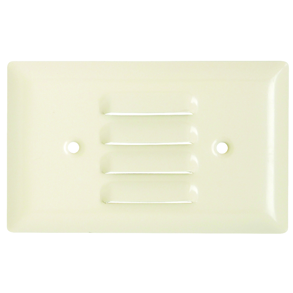 Smooth Metal Wall Plate 1gang Louver Horizontal 302 Stainless Steel Painted Light Almond