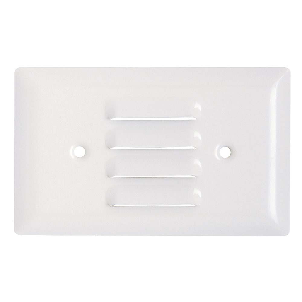 Smooth Metal Wall Plate 1gang Louver Horizontal 302 Stainless Steel Painted White