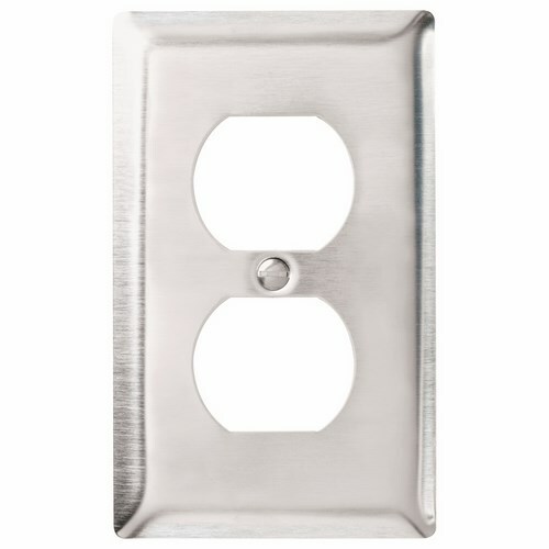 Smooth Metal Wall Plate 1gang Duplex 302 Stainless Steel