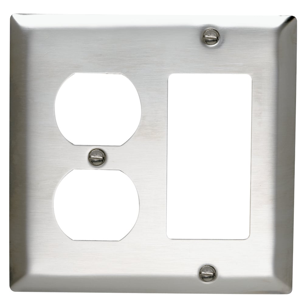 Smooth Metal Wall Plate 1gang Duplex 1gang Decorator302 Stainless Steel