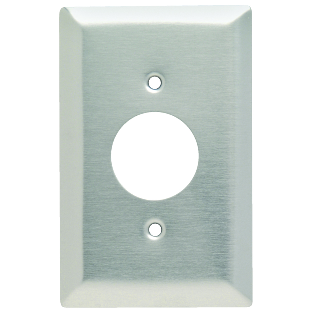Smooth Metal Wall Plate, Junior-Jumbo 1gang Single, 302 Stainless Steel