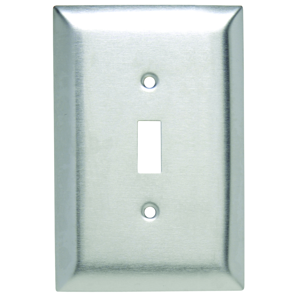 Toggle Switch Wall Plate, One Gang, 302 Stainless Steel