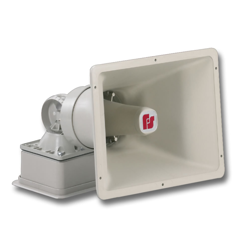 Remotely Selectable Electronic Siren - Multi-voltage design accepts 24VDC and 120/240VAC. Produces three tones  wail, yelp and horn. Produces 107-111 dBa at 10 feet (117-121 dBa at 1 meter). Omni-directional swivel mount. Indoor and outdoor use. Type 3R enclosure (with WB back box). UL and cUL Listed.