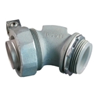 45 deg Liquidtight Connector with Insulated Throat, 2-1/2 inch, Malleable Iron, Zinc Electroplated