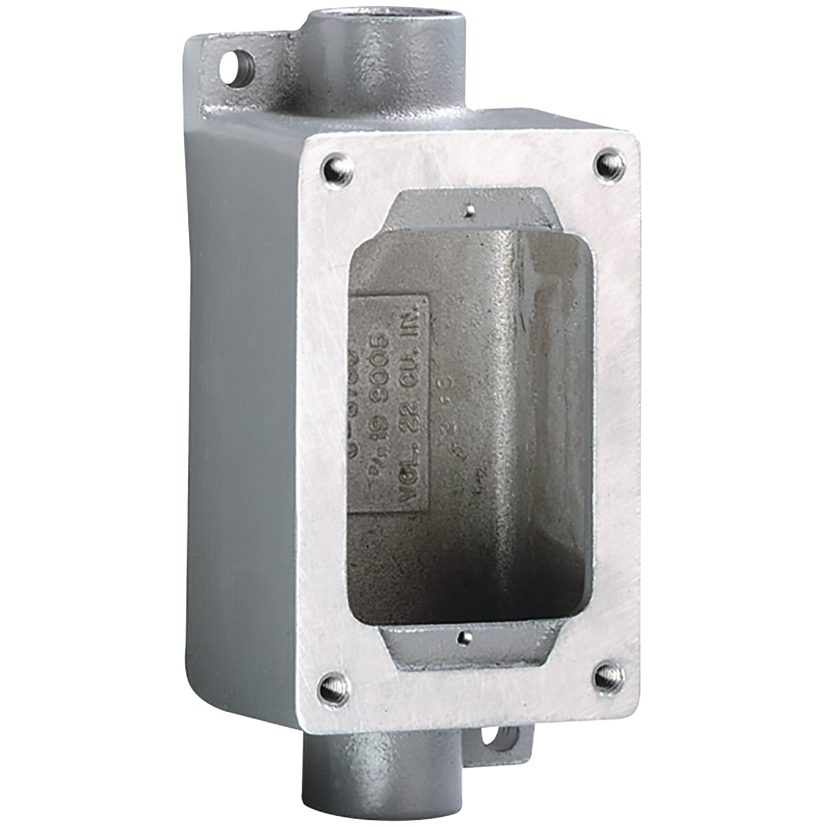 SWB Series - Aluminum Feed-Thru Single-Gang Device Body For Use With XCS/XS/XT Cover Assemblies - Hub Size 3/4 Inch - 5-7/8 Inch X 3 Inch X 2-1/4 Inch
