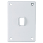 Wallplates and Boxes, Security Wallplates, 1-Gang, 1) Toggle Opening , Standard Size, White Painted Steel