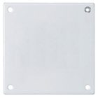 Wallplates and Boxes, Security Wallplates, 2-Gang, Blank, Standard Size, White Painted Steel