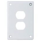 Wallplates and Boxes, Security Wallplates, 1-Gang, 1) Duplex Opening, Standard Size, White Painted Steel
