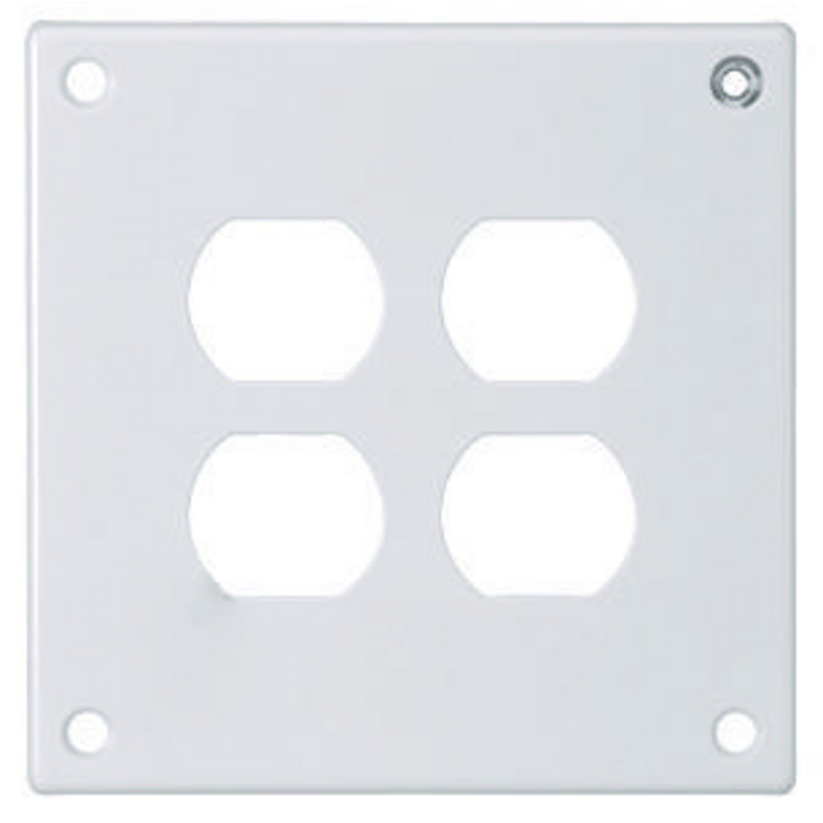 Security Double Wallplate, 2-Duplex Openings, Standard Size Painted