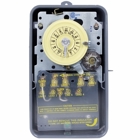 The NEMA 3R - Steel Case 208-277 V 4PST Separate clock motor and circuit terminals This Mechanical 24-Hour Time Switches are designed for commercial, industrial and residential applications. The Skipper feature enables users to omit operation on  selected day(s) of the week.