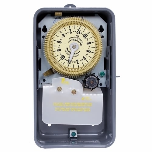 The STEEL CASE 480 V SPDT W/7 DAY SKIPPER The T1900 and T1970 Series Mechanical Time Switches provide up to 96 operations (48 ON/48 OFF) every 24 hours, with minimum ON/OFF times of 15 minutes. These time switches are ideal in areas where shorter duration ON/OFF times are required.