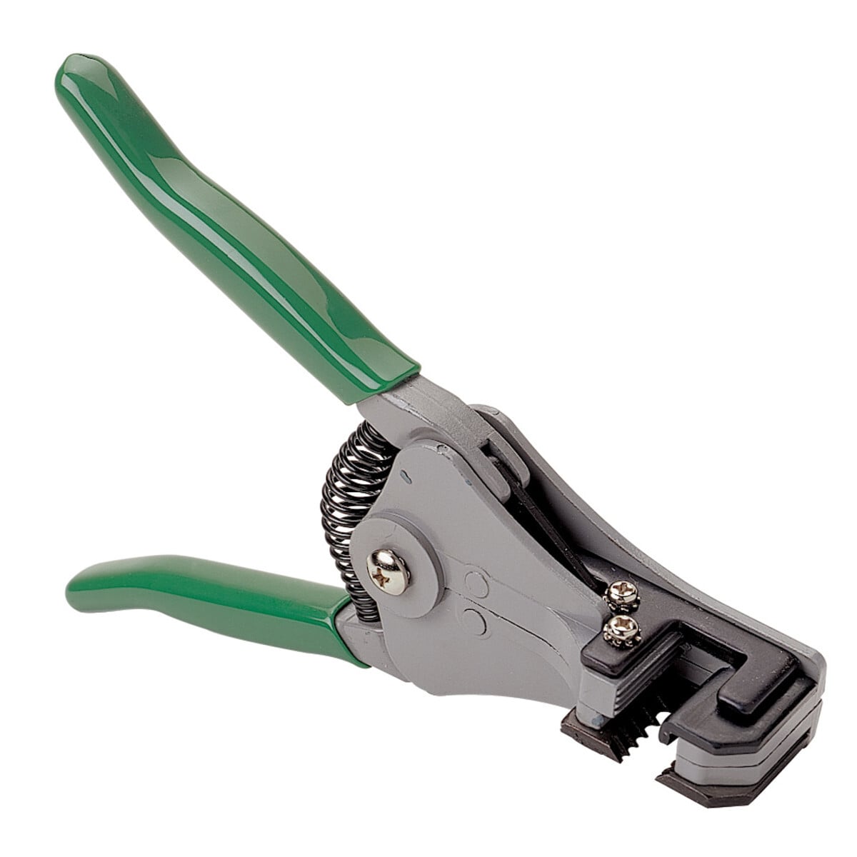Production grade wire stripper strips insulation from most smaller gauge wire.     Strips up to 7/8 IN (22.2 mm) length.     Strips PVC and THHN insulation.     For use with solid and stranded wire.     Note: This is not an insulated tool.